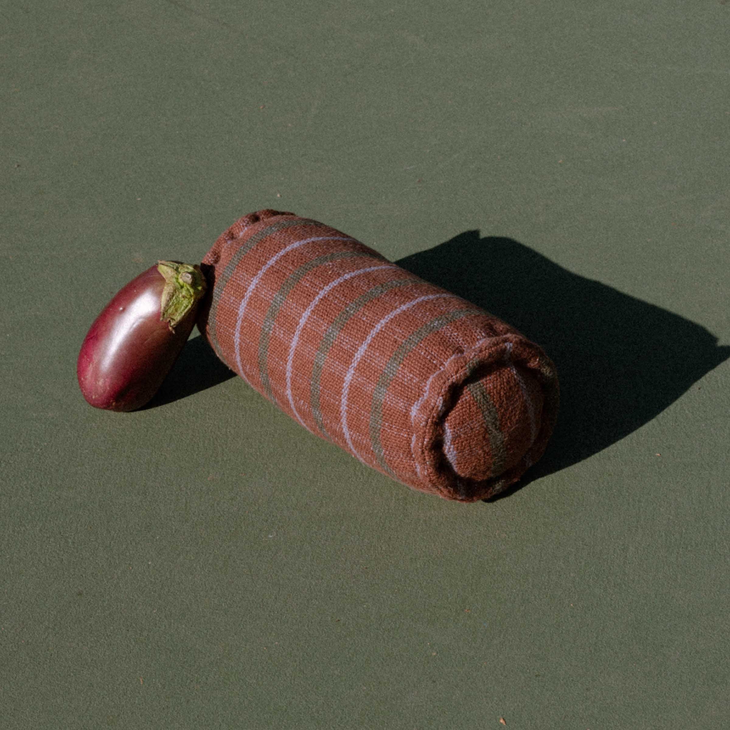 Amos Bolster - Mocha / Lavender Check - Image 2