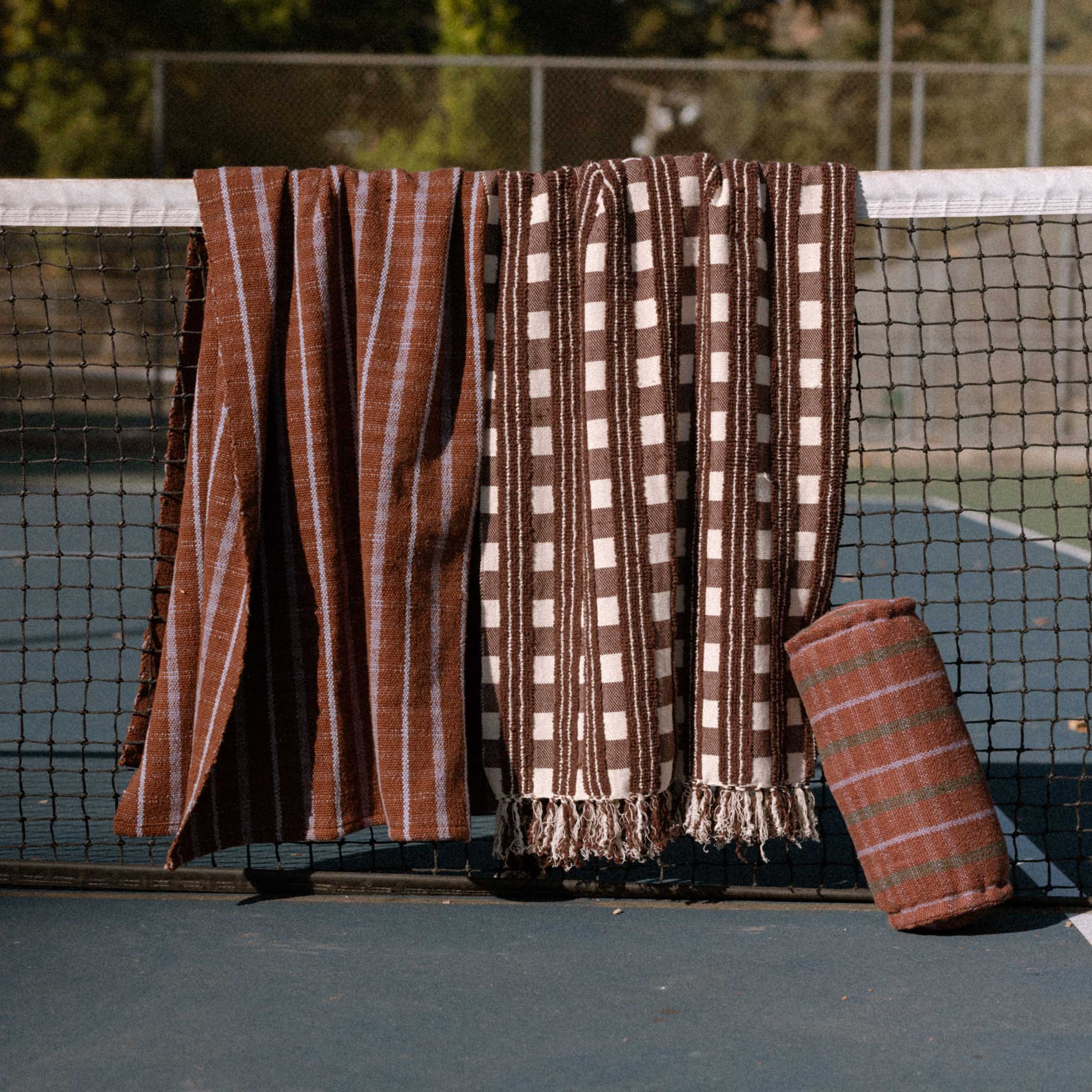 Amos Bolster - Mocha / Lavender Check - Image 3