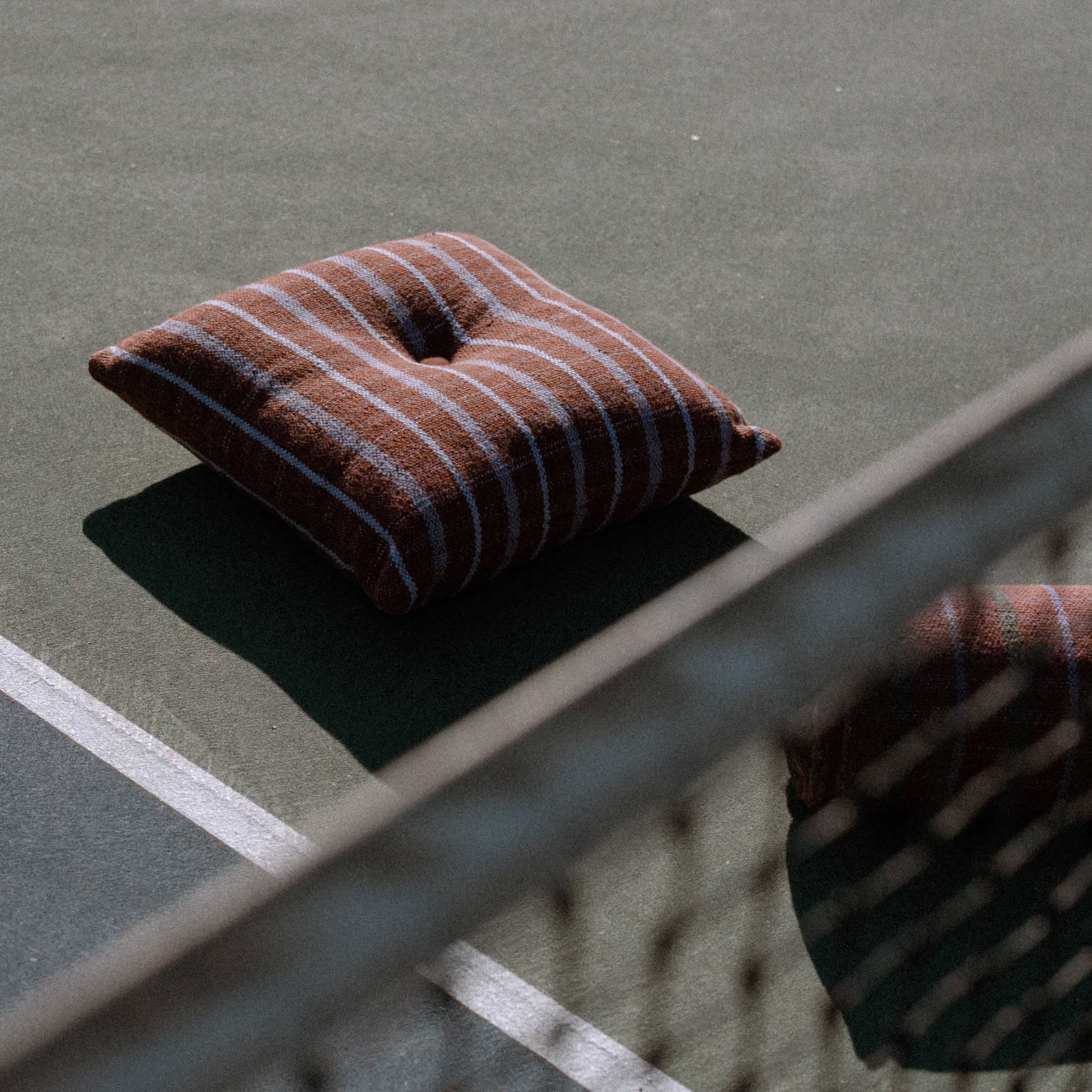 Amos Pillow - Mocha / Lavender Check - Image 3