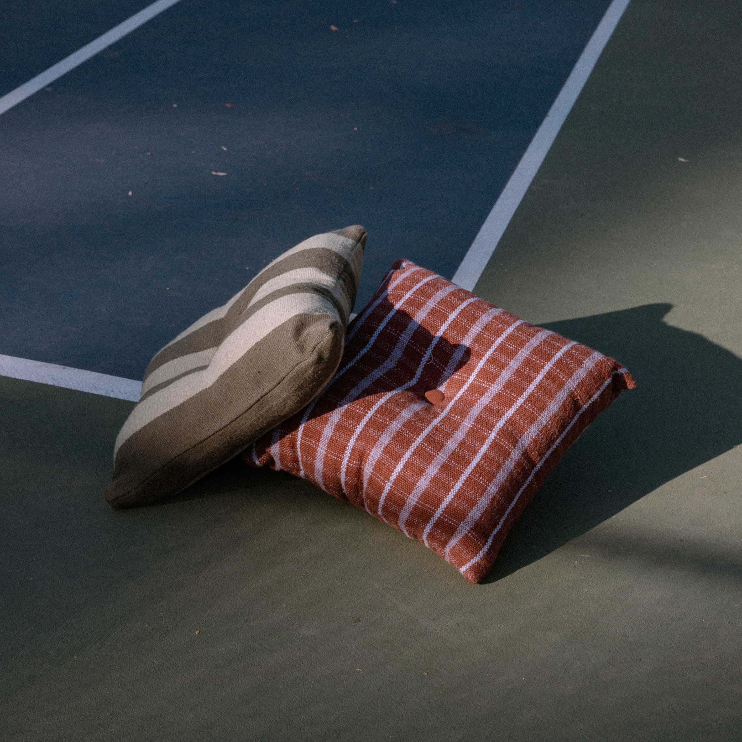 Amos Pillow - Mocha / Lavender Check - Image 4