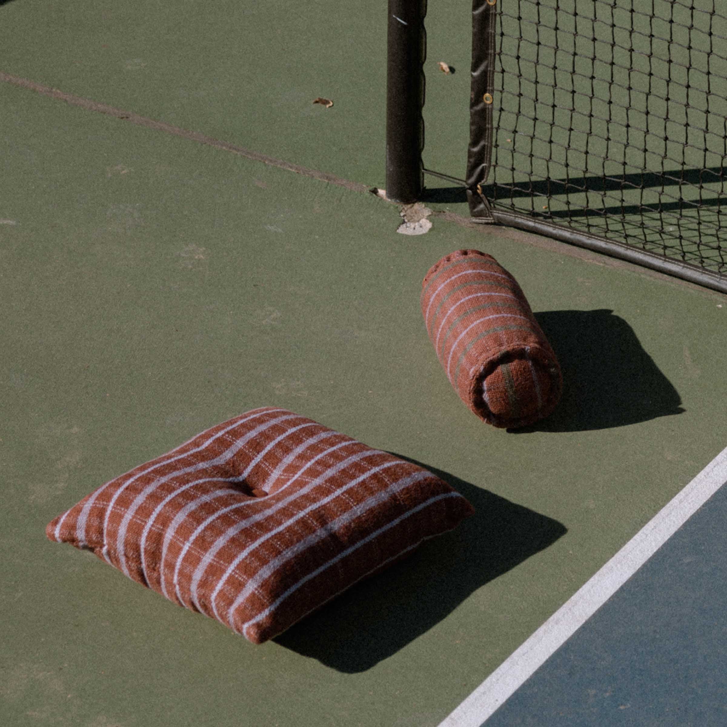 Amos Pillow - Mocha / Lavender Check - Image 5
