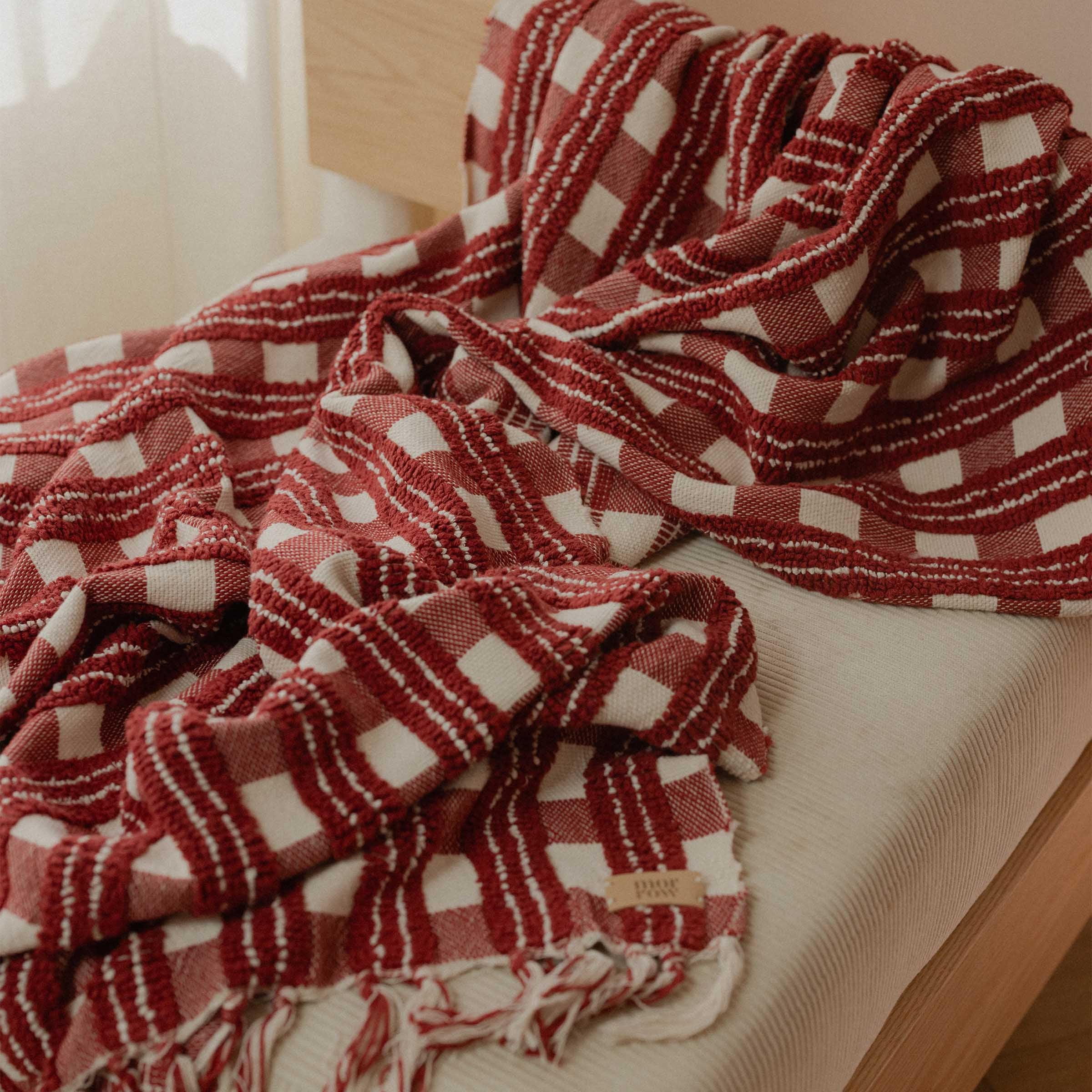 Camila Blanket - Roja / Natural - Image 3