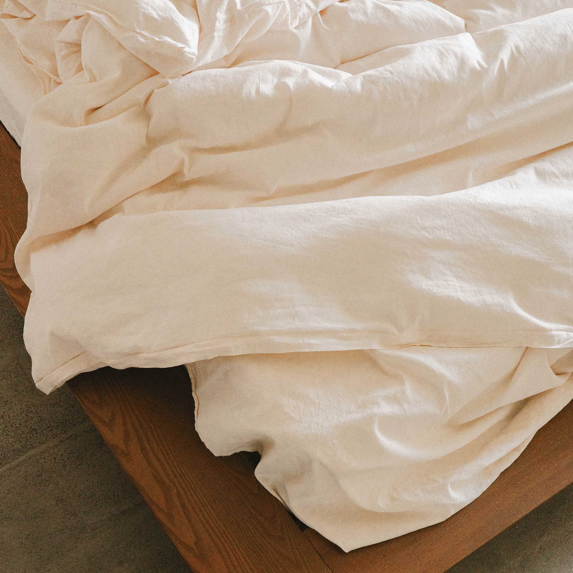 Duvet Cover Hemp Cotton - Oat, King/Cal King - Image 4