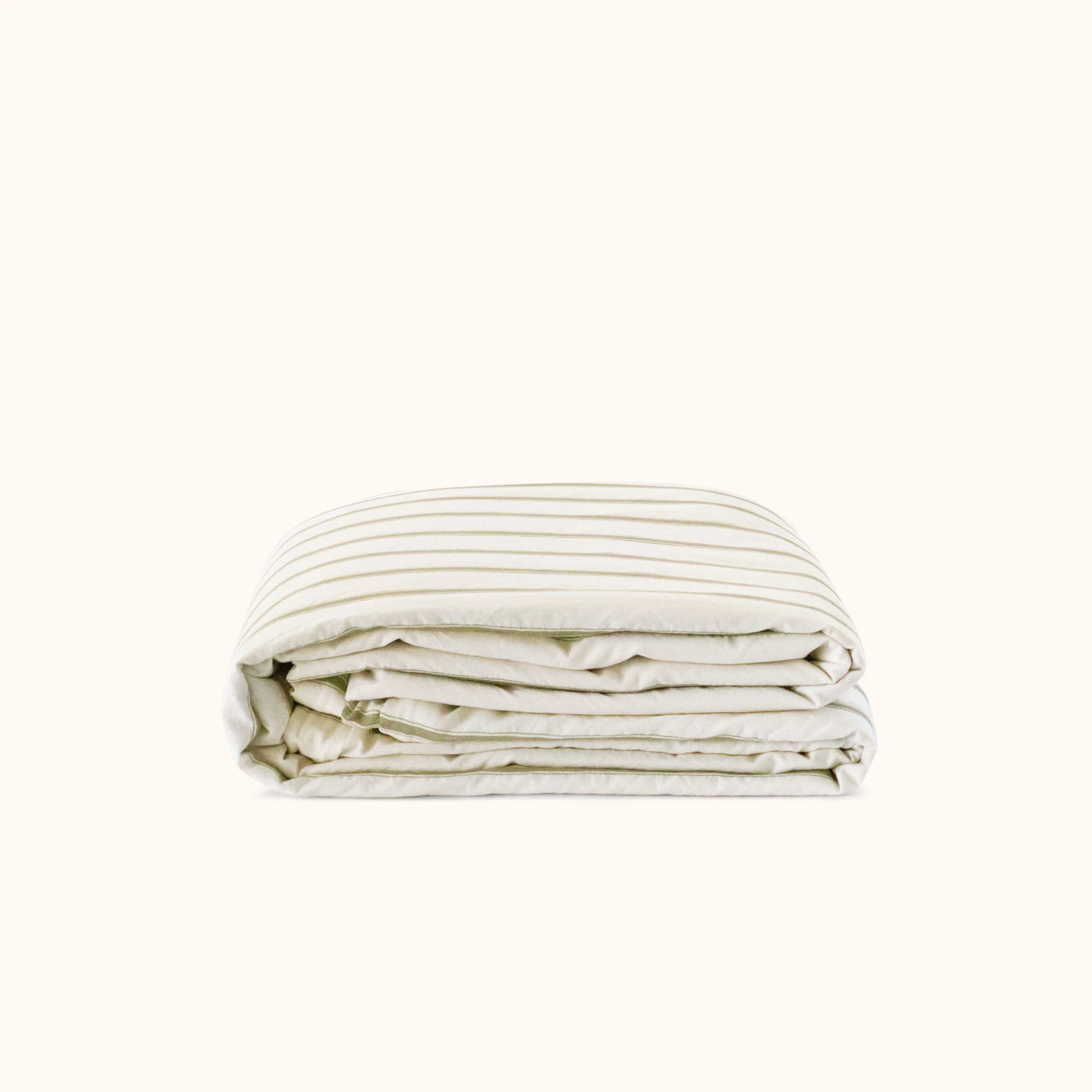 Duvet Cover - Oat / Lotus Stripe, King / Cal King