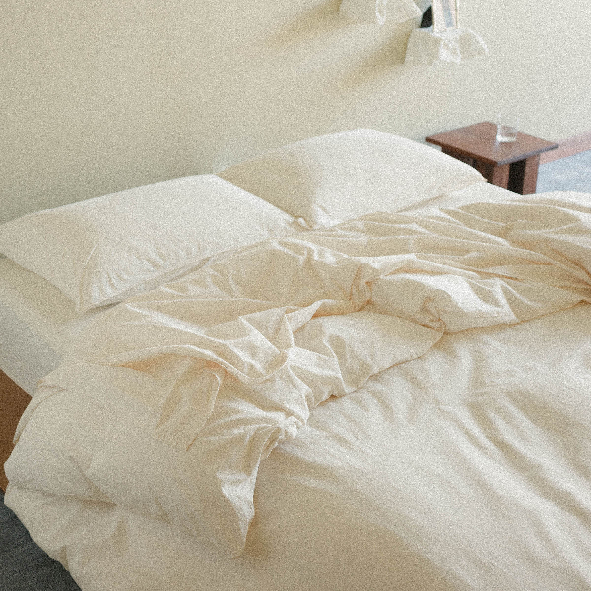 Duvet Cover Organic Percale - Oat, Full / Queen - Image 3