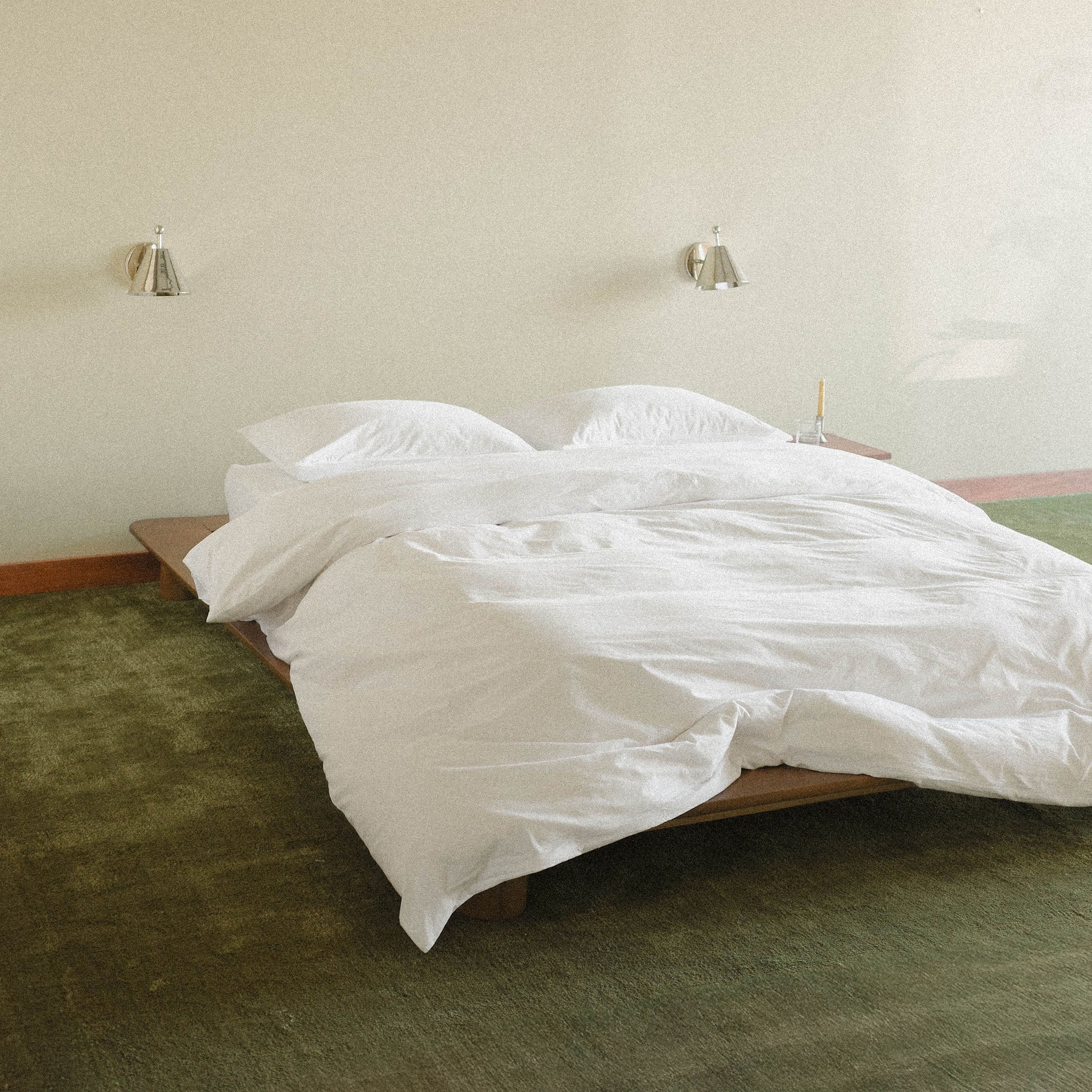 Duvet Cover Organic Percale - White, Full / Queen - Image 6