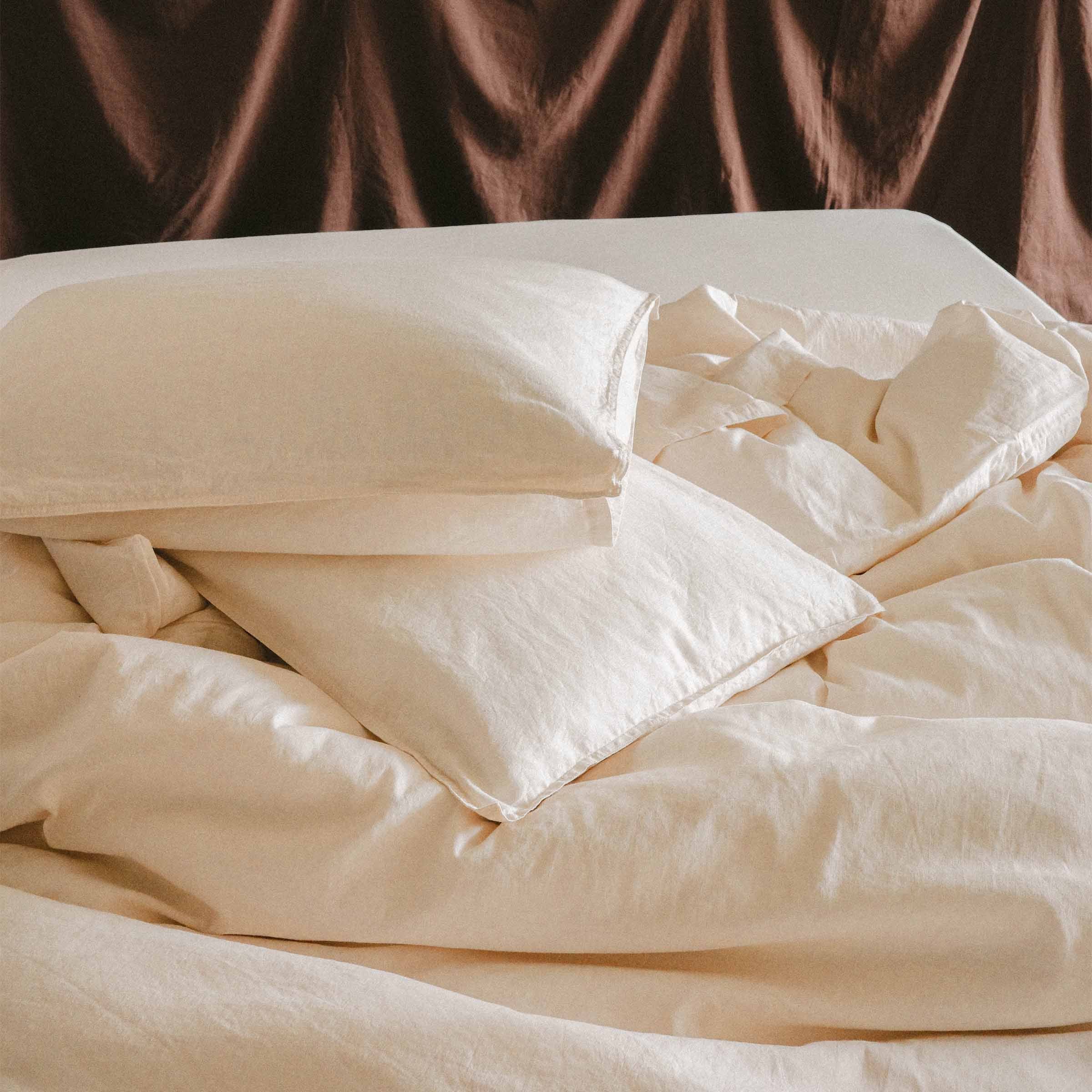 Pillowcase Set Hemp Cotton - Oat, King - Image 2