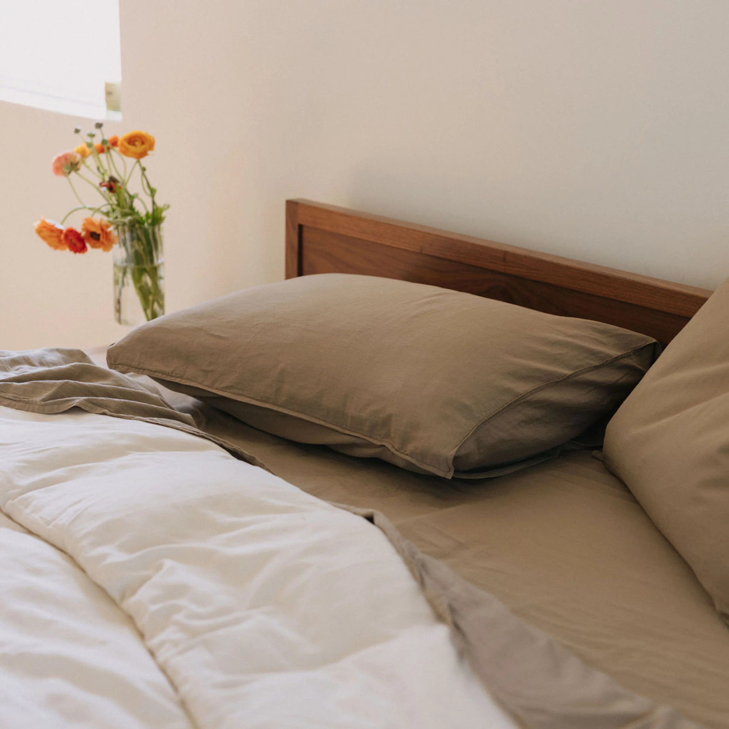 Fitted Sheet Sateen - Dune, King - Image 3