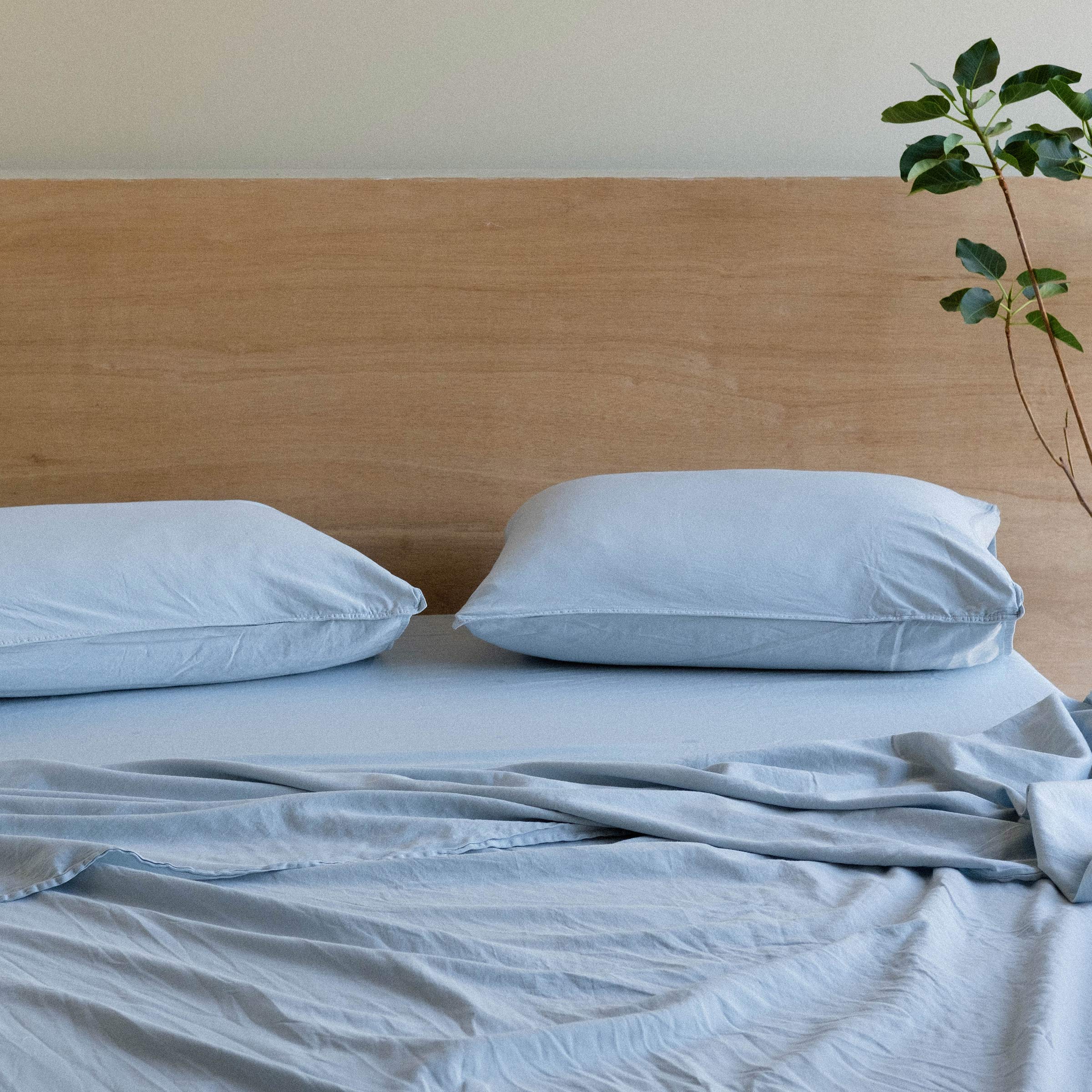 Fitted Sheet Sateen - Turkish Blue, Cal King - Image 3