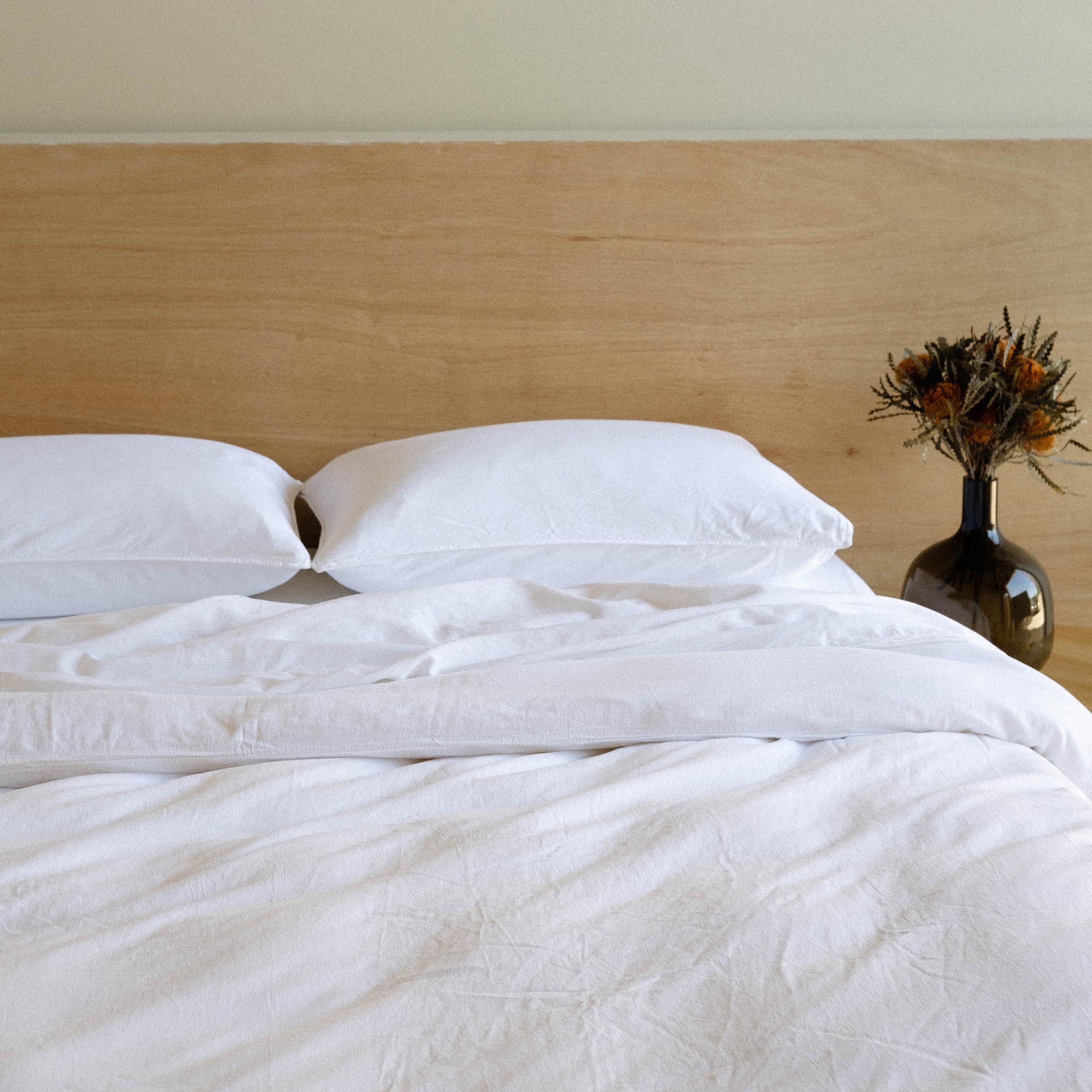 Fitted Sheet Sateen - White, Twin - Image 4