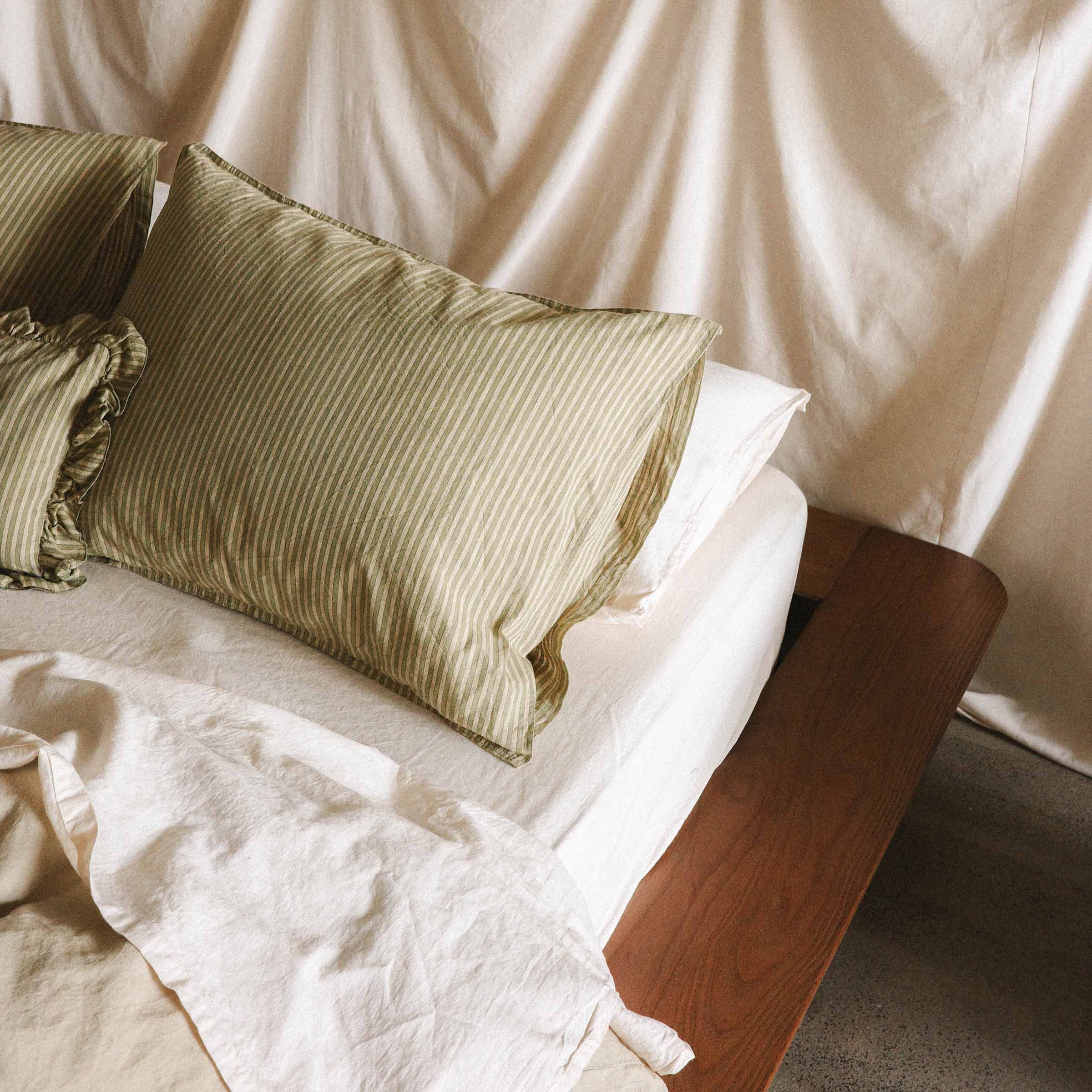 Flat Sheet Hemp Cotton - Oat, Twin - Image 3