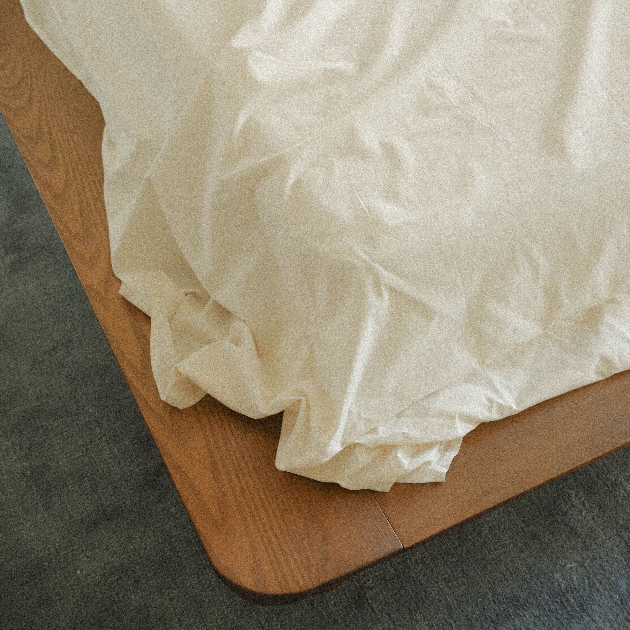 Flat Sheet Organic Percale - Oat, King / Cal King - Image 2