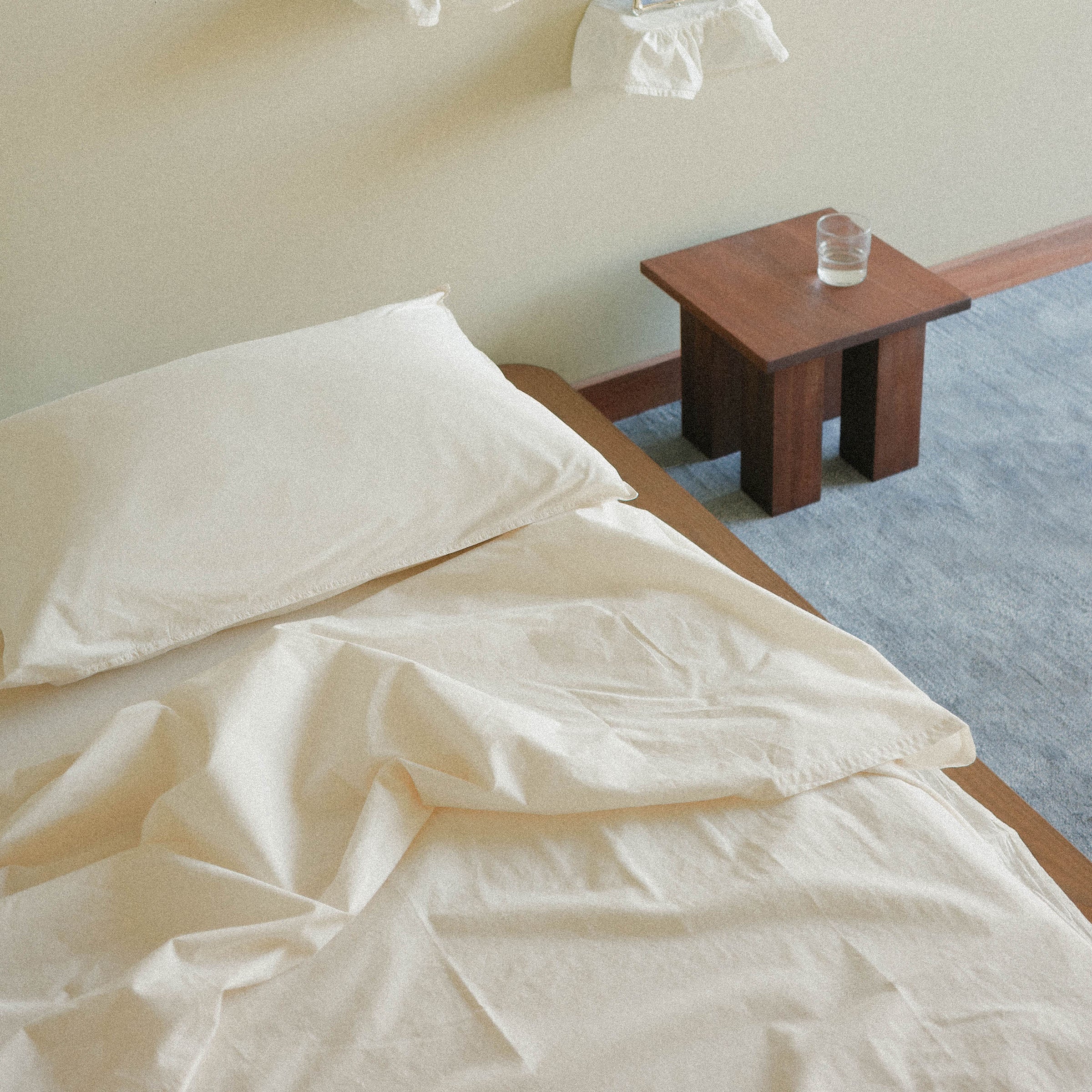 Flat Sheet Organic Percale - Oat, King / Cal King - Image 3
