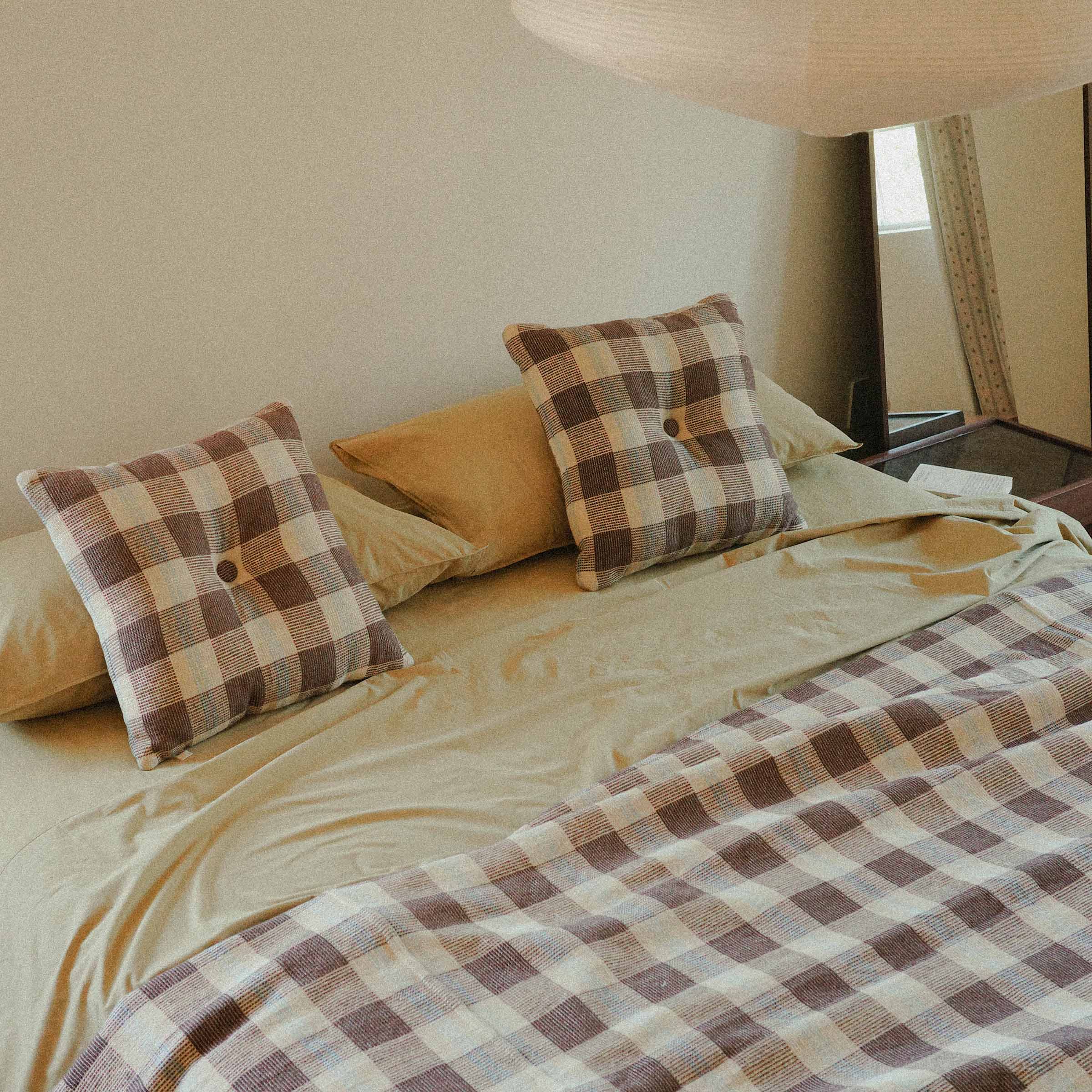 Mina Pillow - Brown / Flax - Image 5