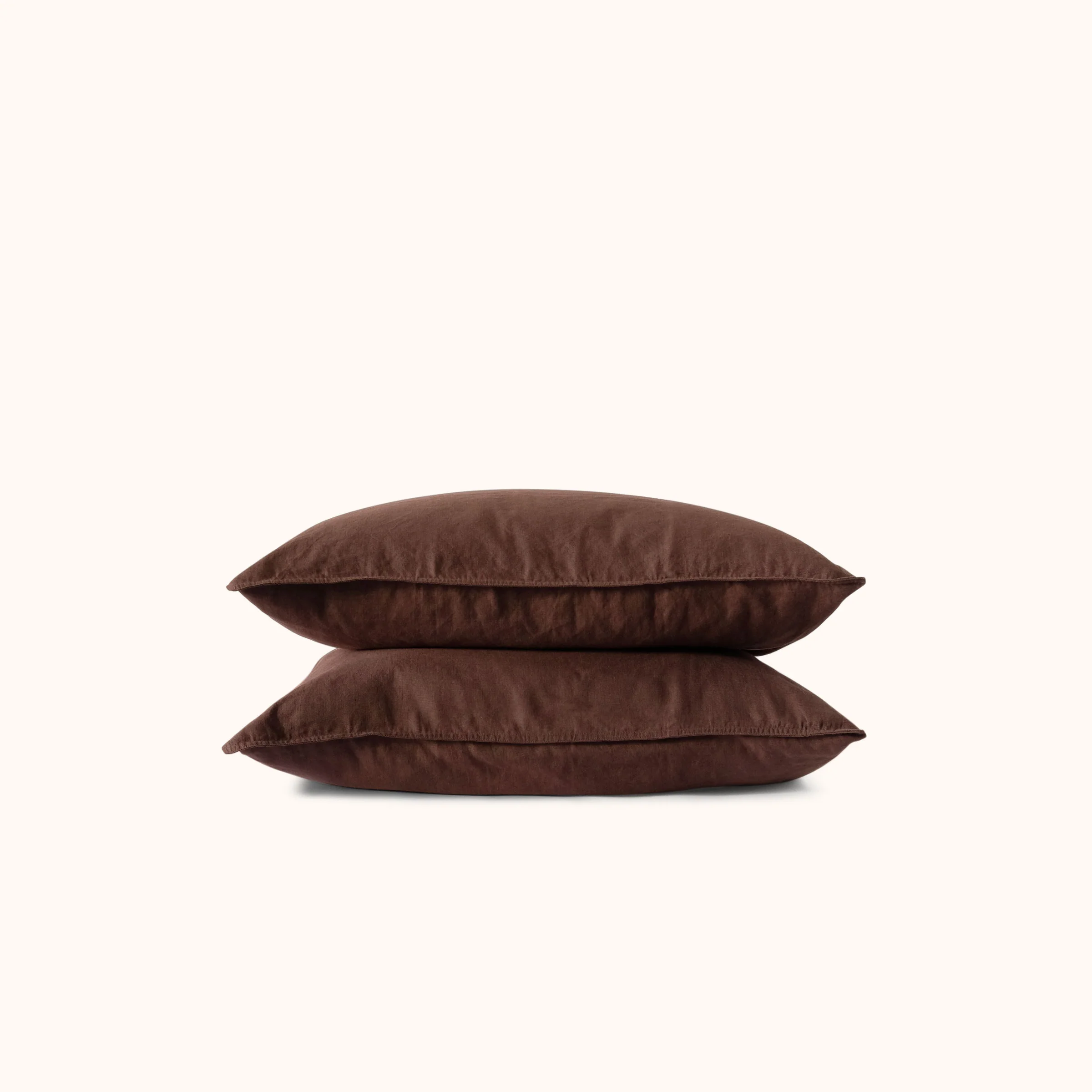 Pillowcase Set Hemp Cotton - Brun, Standard