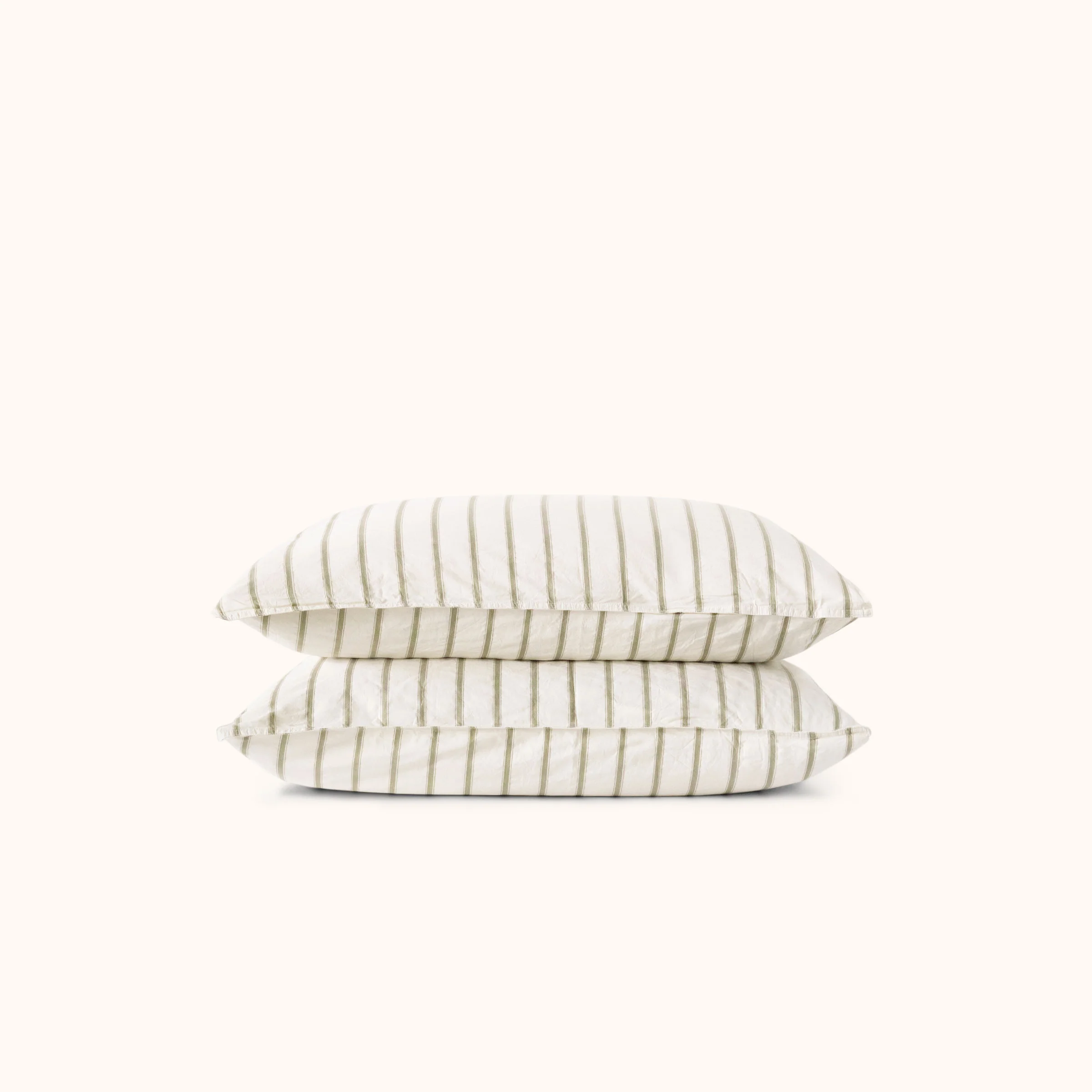 Pillowcase Set - Oat / Lotus Stripe, Standard