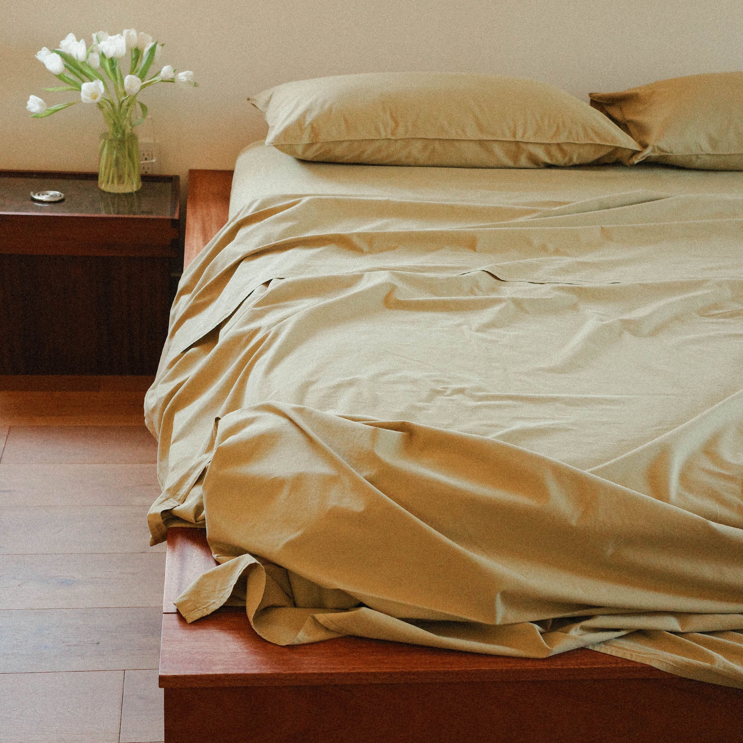 Swatch - Organic Percale, Pale Olive - Image 4