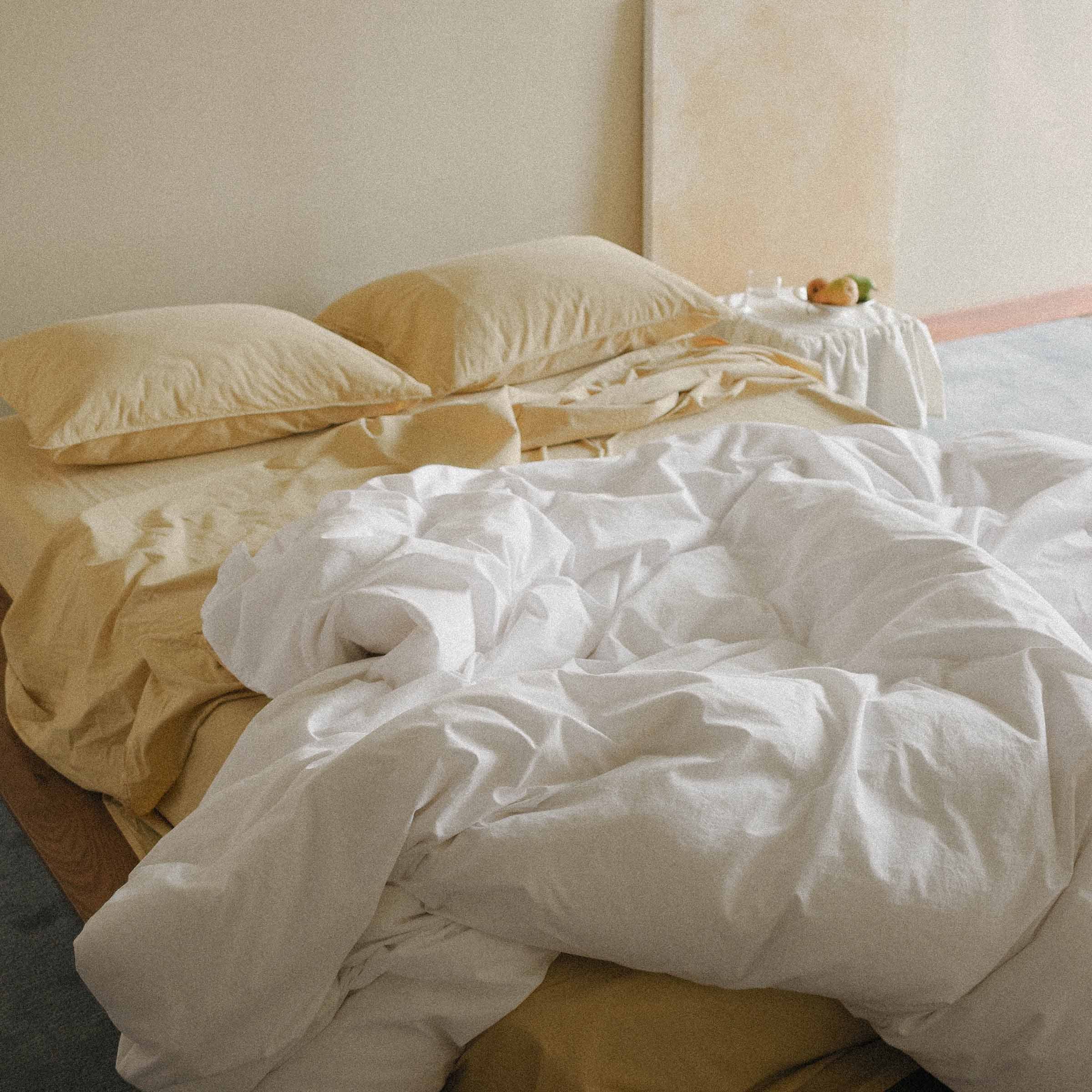 Duvet Cover Organic Percale - White, Full / Queen - Image 5