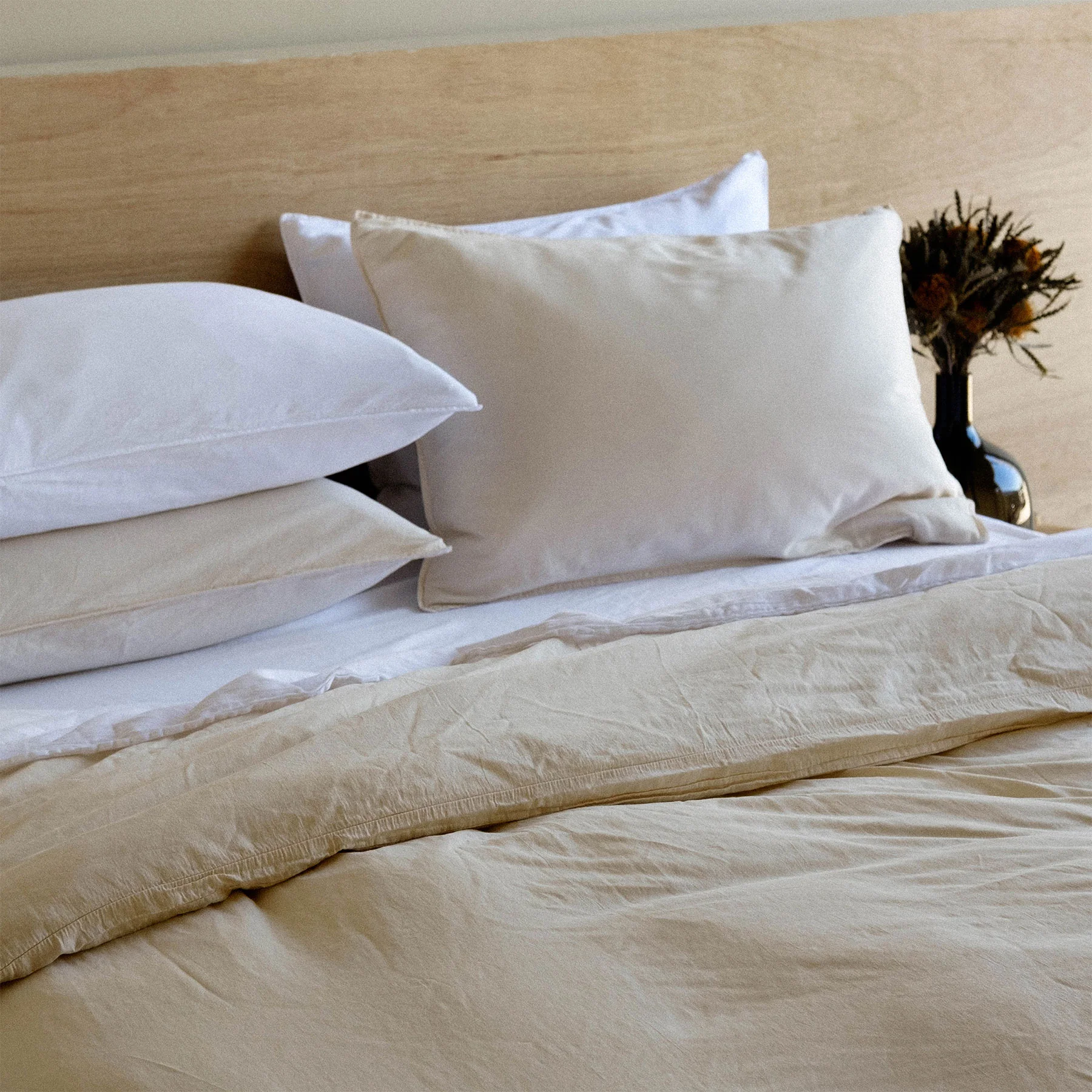 Pillowcase Set Sateen - Oat, King - Image 3