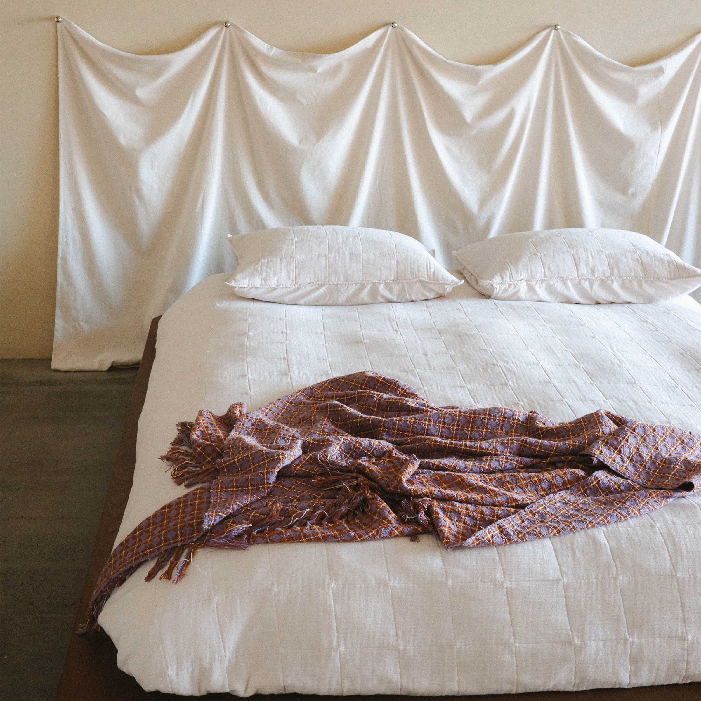 Rosina Blanket - Iris / Rust - Image 5