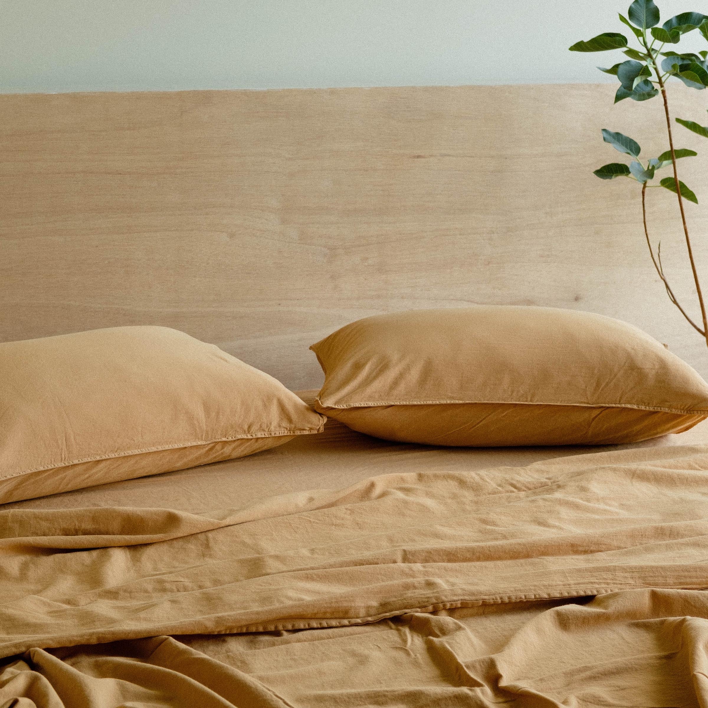 Sheet Set Sateen - Light Camel, Twin - Image 3