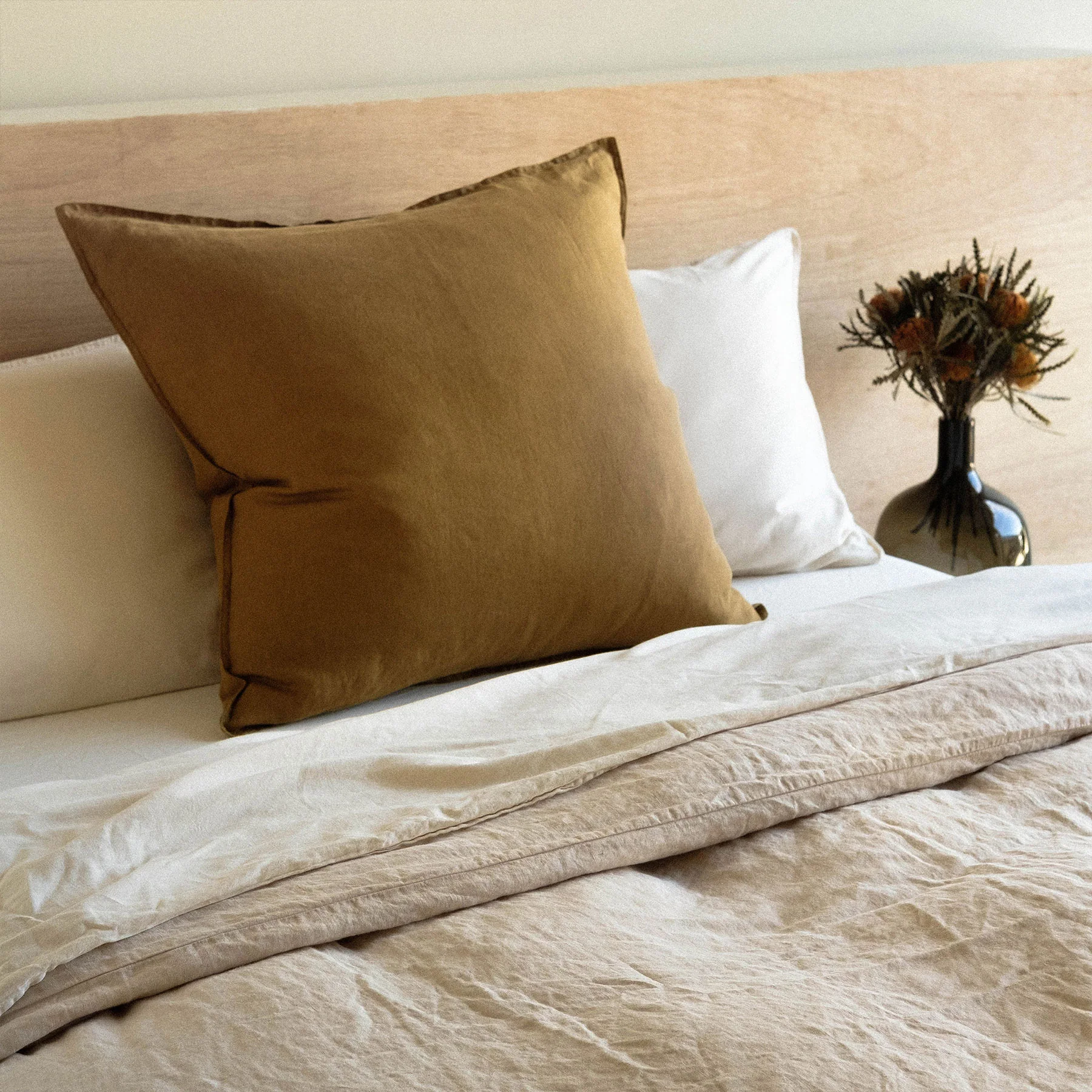 Sheet Set Sateen - Oat, Cal King - Image 2