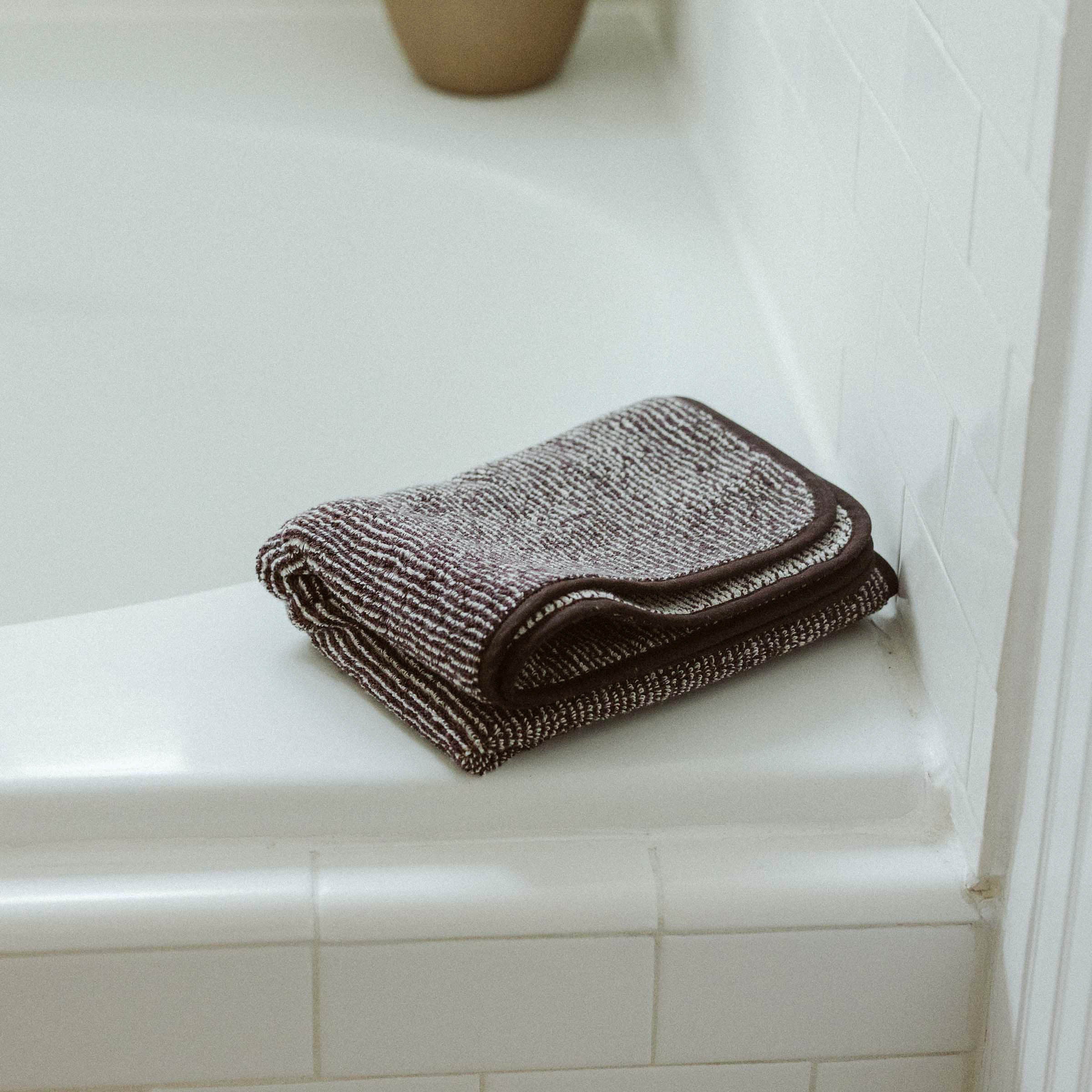 Striped Terry - Marrón / Ecru, Hand Towel - Image 3