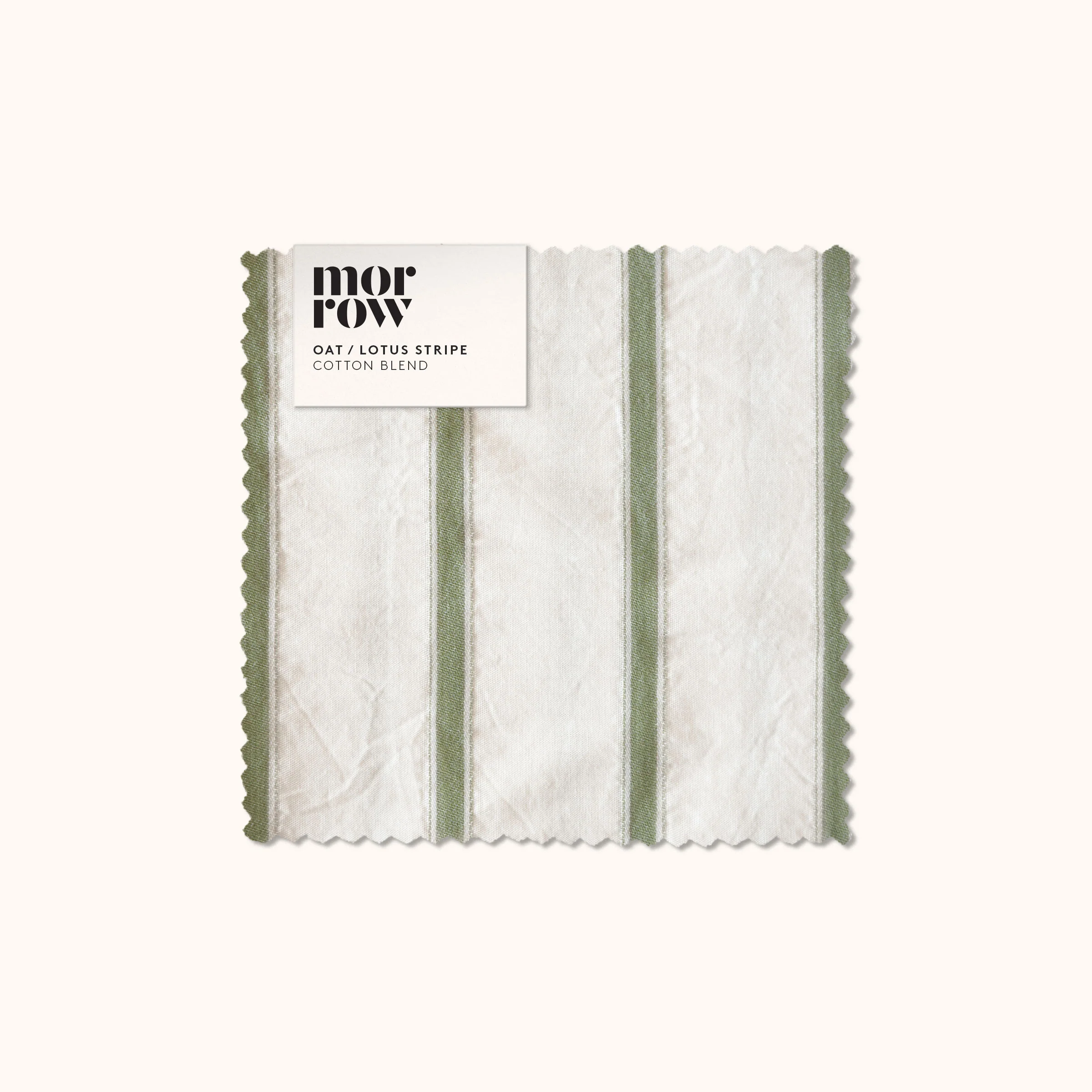 Swatch--Cotton Blend Oat / Lotus Stripe